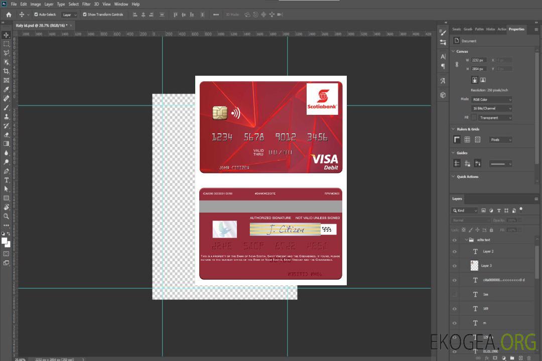 Carte de débit visa de la Banque de Saint-Vincent-et-les Grenadines de Nouvelle-Écosse template